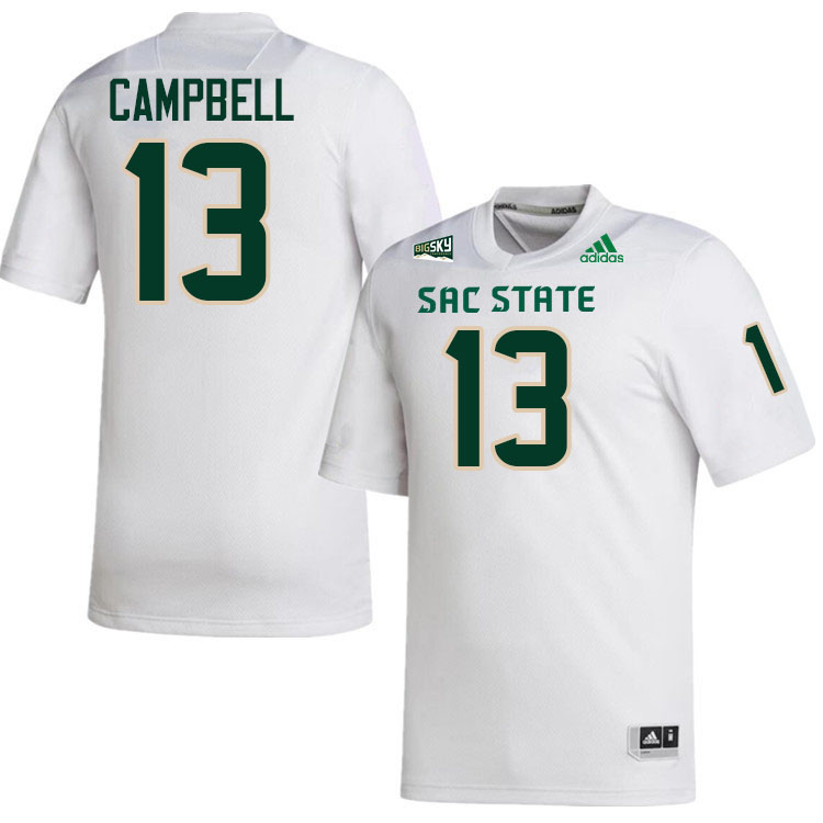 Ernest Campbell SAC State Jersey,Sacramento State Hornets #13 Ernest Campbell Jersey-White